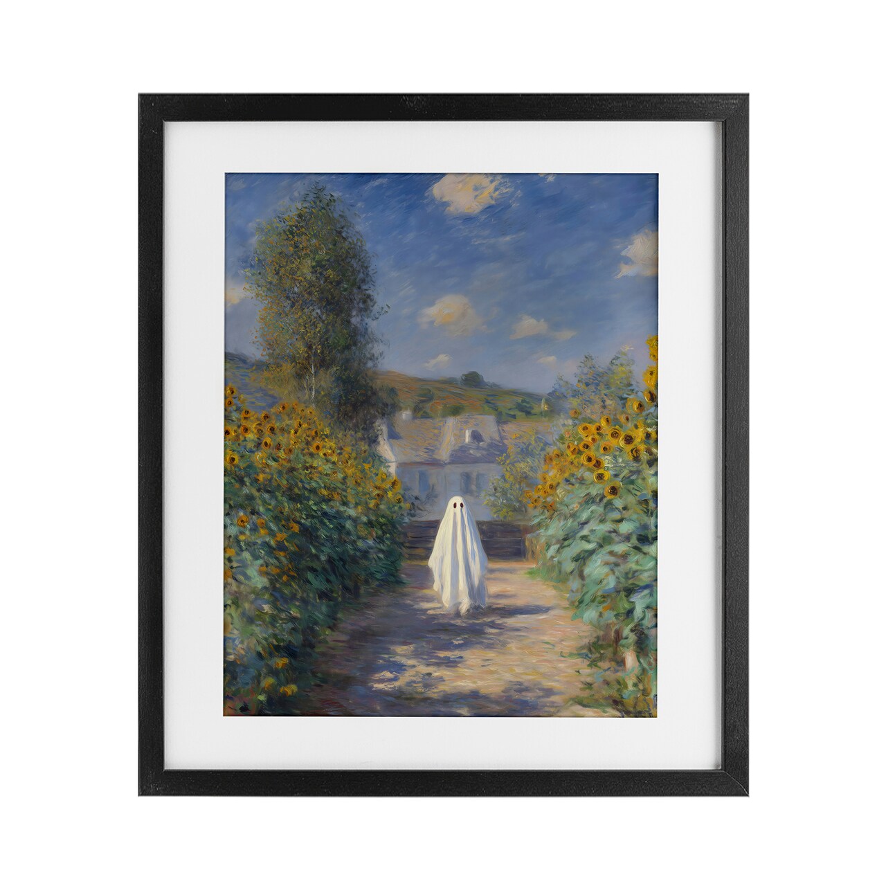 Stupell Industries Monet Style Sunflower Ghost Framed Print Under Glass, design by Arlington Prints